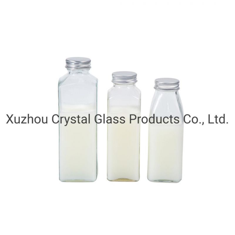 Milk Glass Bottle for Wholesale and Sales Promotion 500ml with Plastic Lid