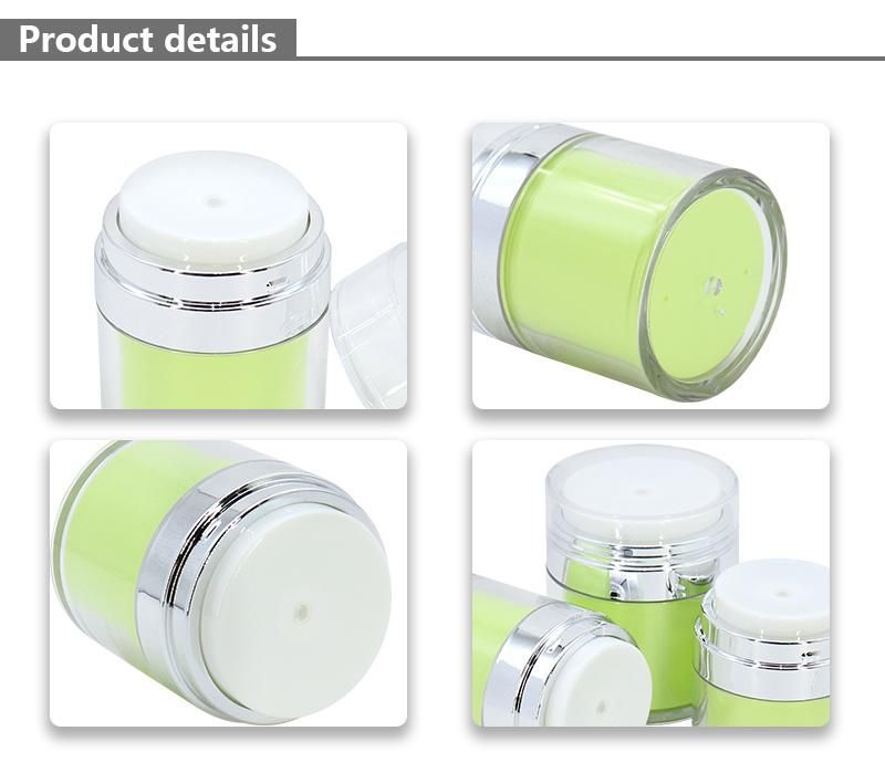 15g 30g New Color Cream Airless Lotion Jar Makeup Press Lotion Containers