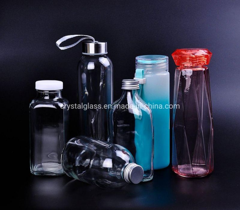 Boston Style 250ml 500ml 1000ml Glass Bottles with Black Lid