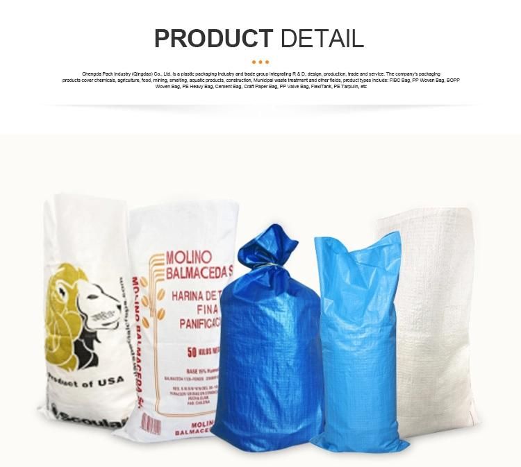100% Material White PP Woven Plastic Bag