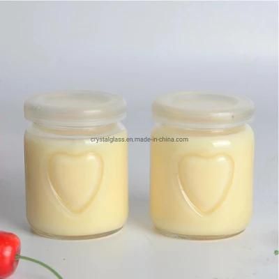 100ml Empty Milk Packaging Glass Pudding Bottle