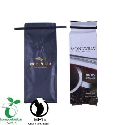 Reusable Laminated Plastic Side Gusset Eco Zip Lock Coffee Beans Packaging Bag with Valve and Tin Tie