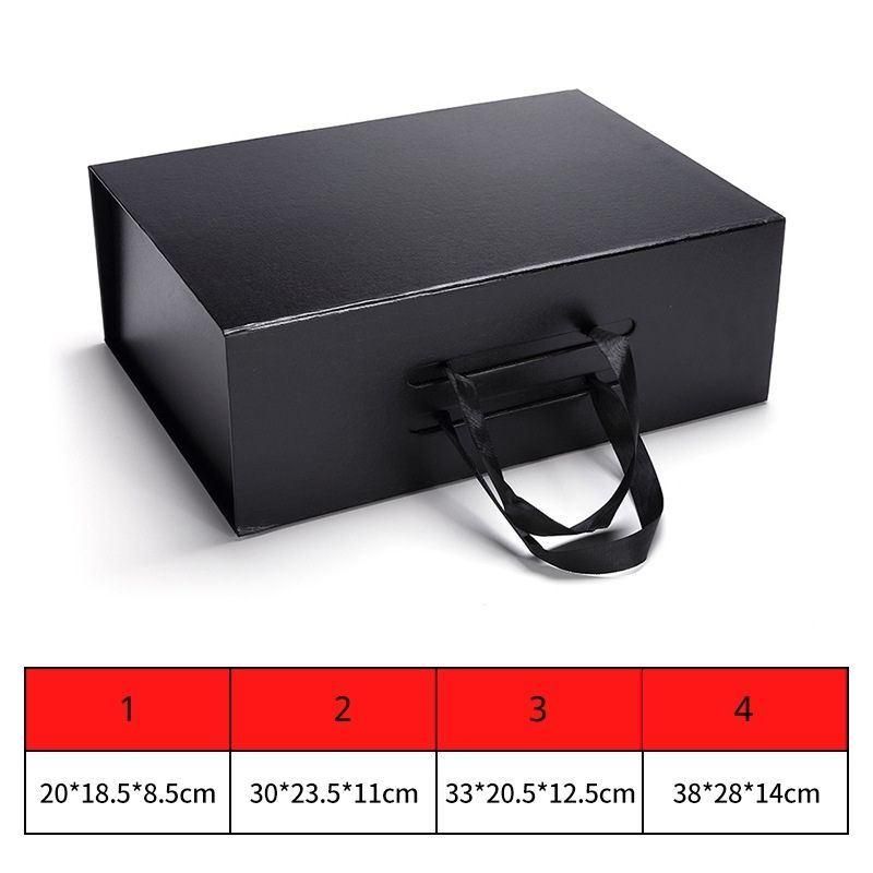 Wholesale Black Magnetic Cardboard Paper Gift Wig Luxury Hair Extension Packaging Box