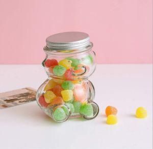 Custom Shaped Unique Style Bear Candy Glass Jars 300ml Food Storage Glass Jars Wholesale