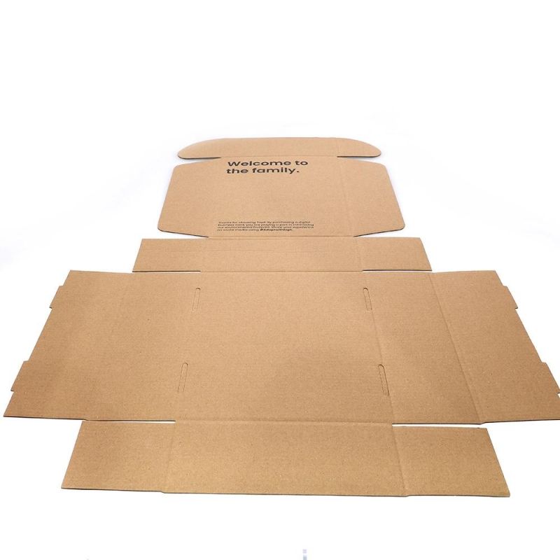 Brown Corrugated Cardboard Box Shipping with Logo Printing