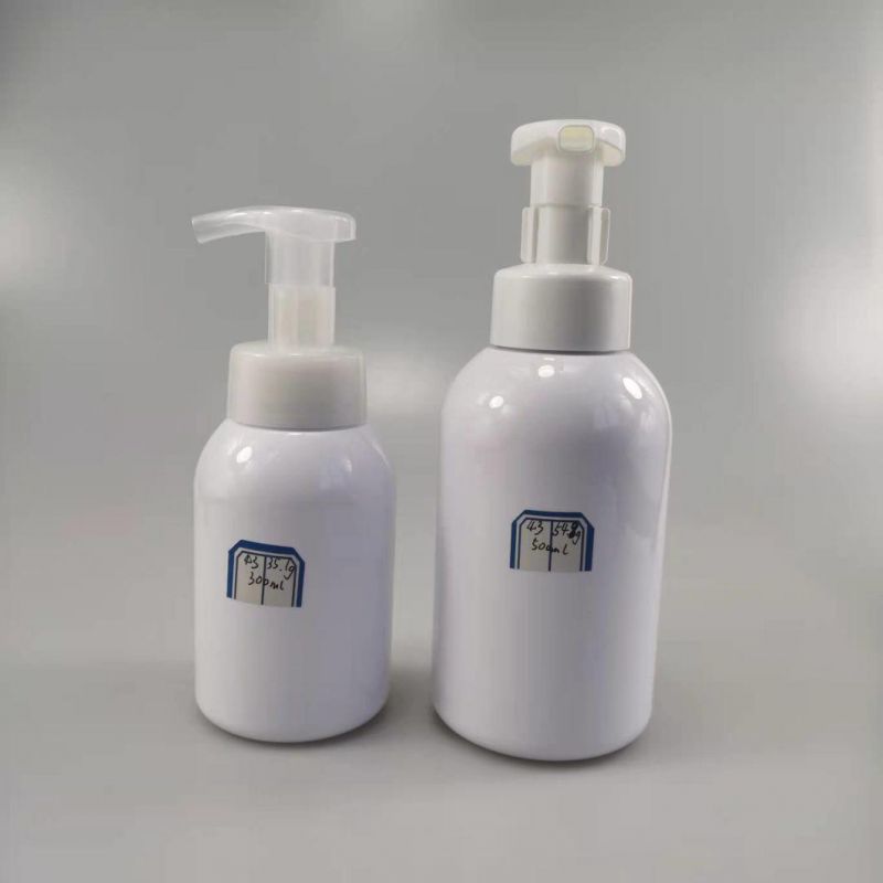 300ml 500ml Round Pet Facial Cleanser Press Bottle Hand Sanitizer Container Plastic Foam Bottle