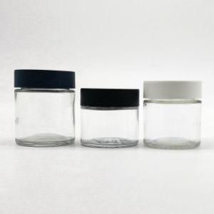 Custom Glass Cream Cosmetic Storage Jar with Child Resistant Lid