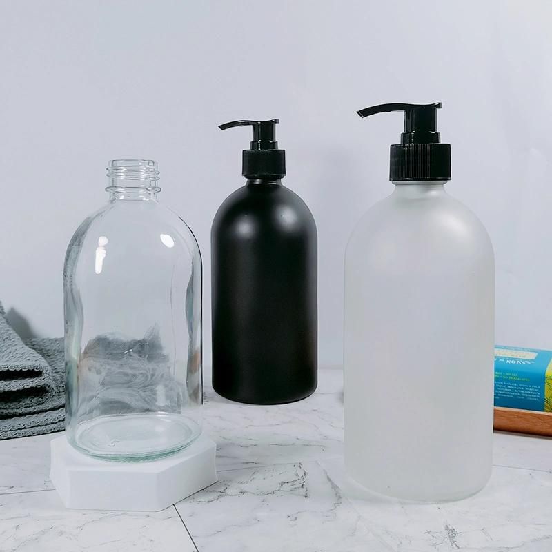 375ml 500ml Glass Shampoo Conditioner Bottle Liquid Hand Wash Soap Dispenser Pump Bottle in Bathroom Home Hotel