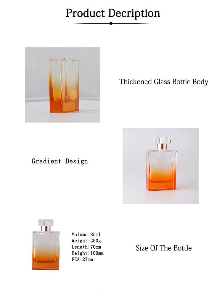 Custom Luxury 30ml 50ml 100ml Gradient Design Perfume Bottle Glass Pack Dubai Packaging Crystal