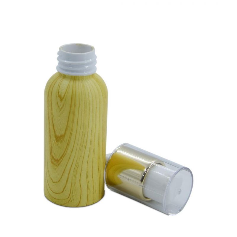 80ml Bamboo Lotion Bottle Mini Cosmetic Container for Facial Care Eye Cream Packaging Custom Pet Plastic Cosmetic Packaging