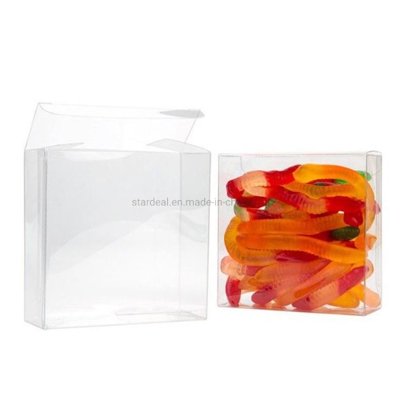 Transparent Box Plastic Small Cuboid Clear PVC Box Folding Hair Packaging Clear Acetate Box