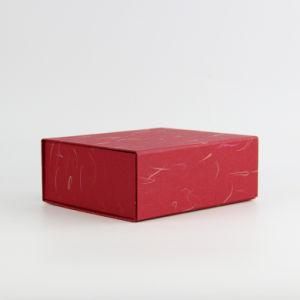 Red Handmade Cardboard Large Gift Box Magnetic Closure