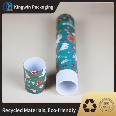 Kraft Paper Box Packaging Tube Metal Lid Premium Customized Airtight Packaging