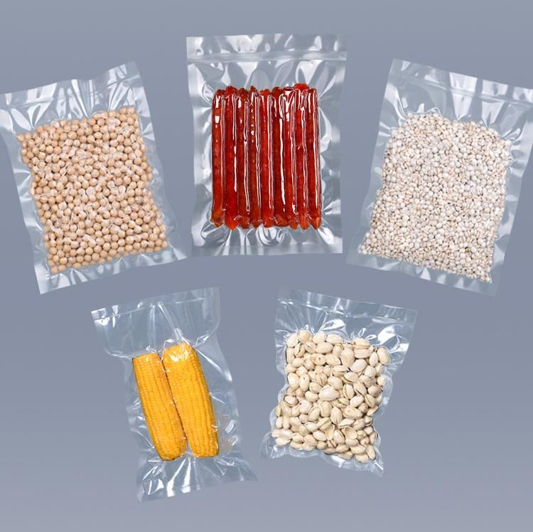 in Stock Transparent Vacuum Storage Bags Miscellaneous Grains Food Packaging Bag Custom 1kg 2kg 3kg Rice Packaging Vacuum Bags