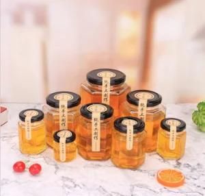 100ml 500ml 1000ml Hexagonal Storage Container Glass Jar Wholesale Kitchen Food Jars