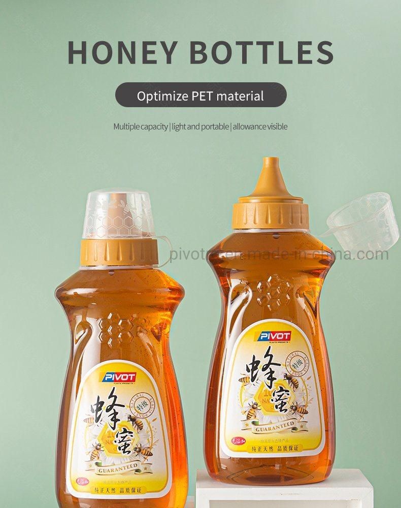 500g 800g 1000g Squeeze Bottle with Food Grade Pet for Honey Packaging