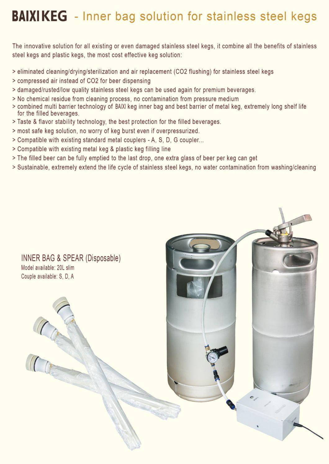 20L One-Way Disposable HDPE Beer Kegs with Inner Bags