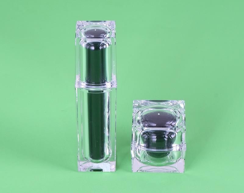 20g 30g 50g 15ml 30ml 50ml 100ml Empty Acrylic Plastic Cream Jar and Bottle Set