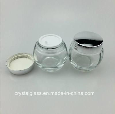 High-Grade Cosmetics in Separate Bottles Clear Glass Cream Bottle 4oz/120ml with Lid