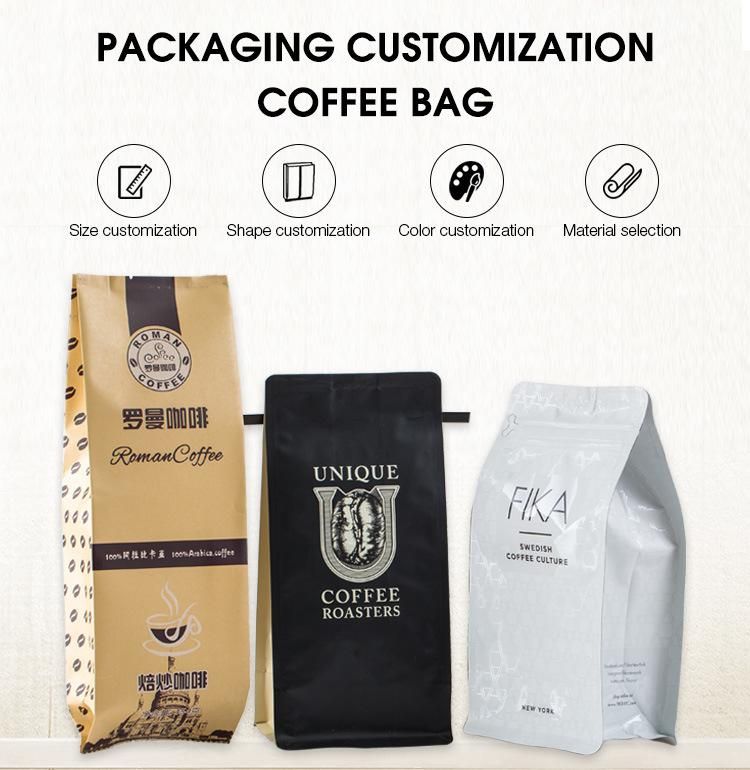 Hot Selling Products Small Freeze Dried Coffee Bean Packaging Pouch with Back Seal and Tin Tie