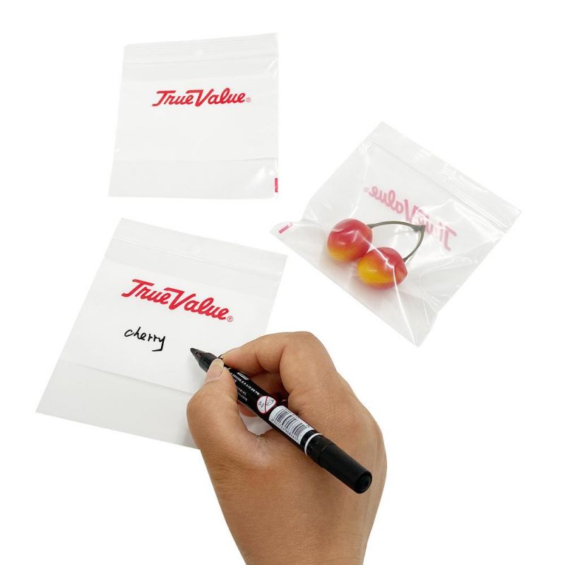 Writable Zipper Bag Food Packaging LDPE Ziplock Bag Reusable