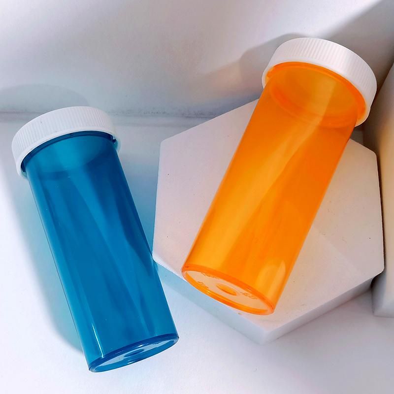 Sale Orange Blue Child Resistant Container Medicine Capsule Pharmacy Pill Vilas Plastic Bottle