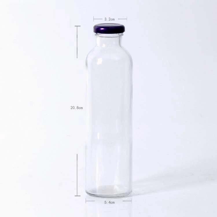 310ml Round Glass Beverage Bottle with Metal Lid /Beverage Bottle in Store From China