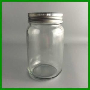 16oz/480ml Clear Round Mason Jar with Metal Cap