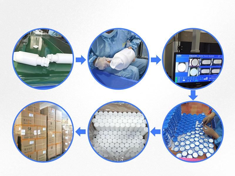 HDPE Round Packagings Probiotics Products Coq10 Calcium Capsules Bottle