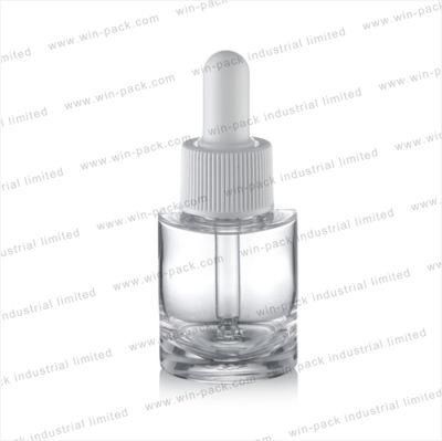 50ml Luxury Flat Shoulder Thick Base Plastic Bottle for Essential Oil Serum