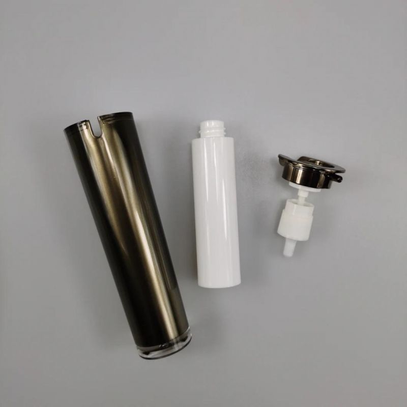 15ml 30ml 50ml Round Acrylic Airless Emulsion Bottle Vacuum Foundation Bottle Lotion Pump Bottle for Essence