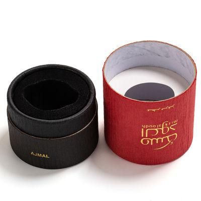 Hot Stamping Eco Friendly EVA Foam Cylinder Paper Tube Perfume Packaging Gift Box