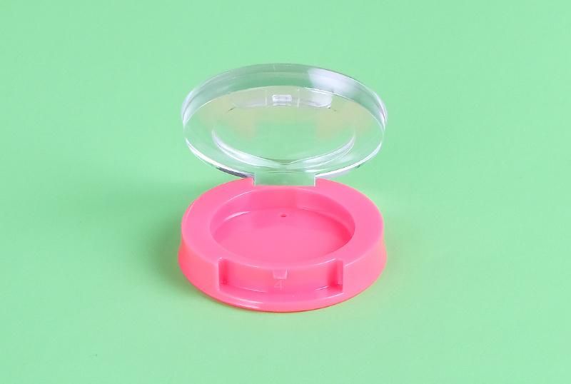 New Design Round Shape Matte Cap Cosmetic Packaging Compact Powder Case Plastic Foundation Case