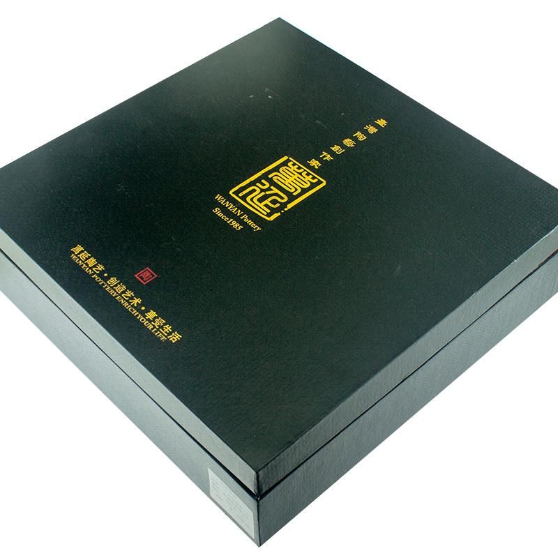 Silk Inside Performance Gold Foil Full Black Surface Packaging Box for Gift