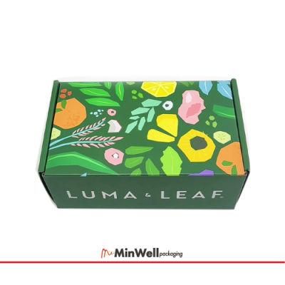 Minwell Wholesale Eco Skincare Beauty Cloth Packing Mailer Corrugated Paper Gift Delivery Mailing Packaging Box