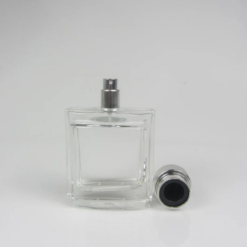 Square Clear 100 Ml Glass Perfume Spray Bottle