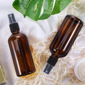 Customization Factory Sale 100ml Amber Glass Bottles with Black Fine Mist Sprayers