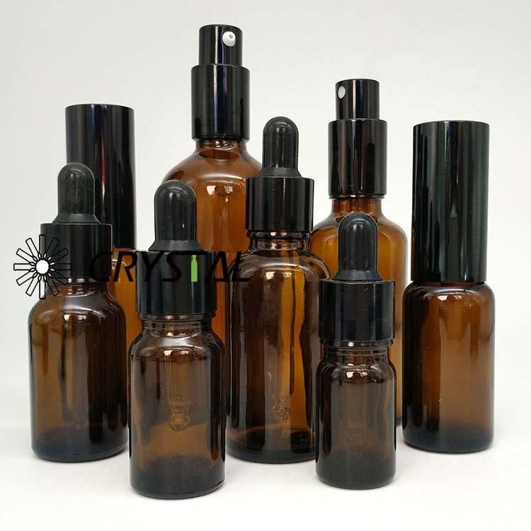 Drip-Type Broun Glass Bottle for Base Oil Essential Oil Massage Oil