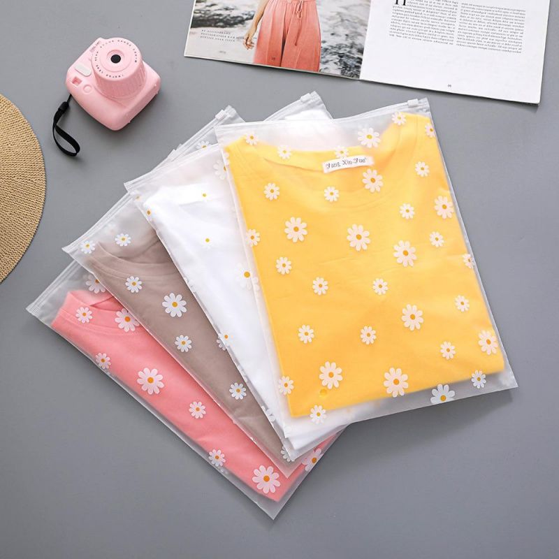 Wholesale Custom Printed Waterproof Frosted Slider Bag for Clothing