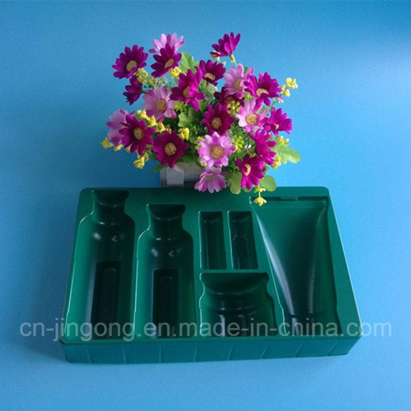 Dark Green Pet Cosmestic Insert Tray Plastic Tray