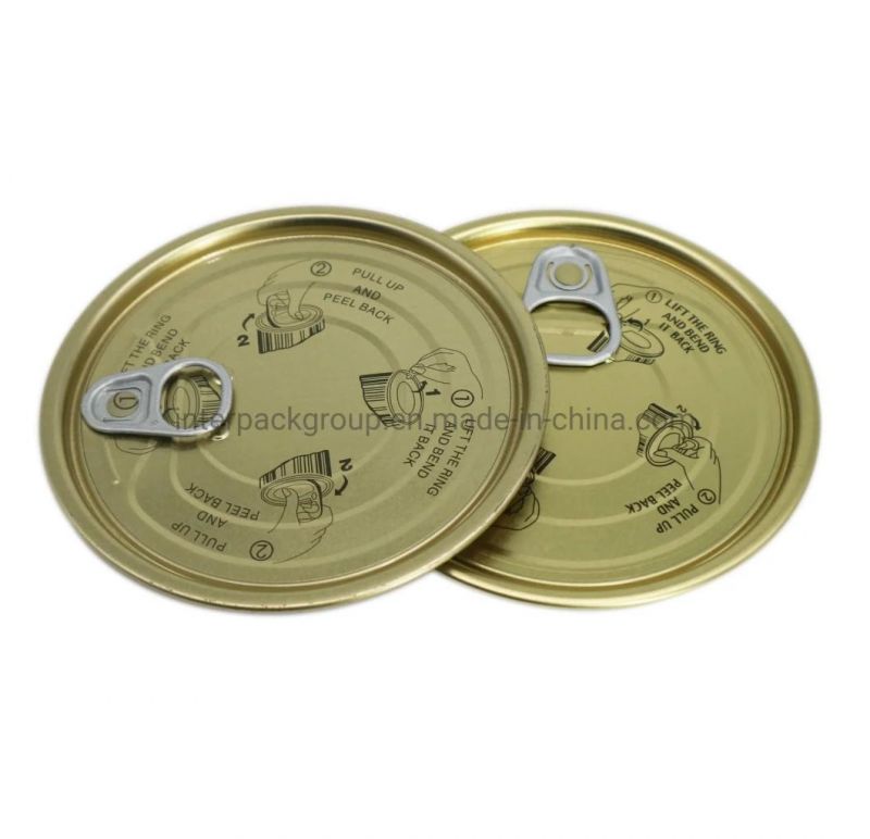 99mm Tinplate Top Metal Easy Open End 401 Eoe Food Tin Easy Peel Lid Full Aperture