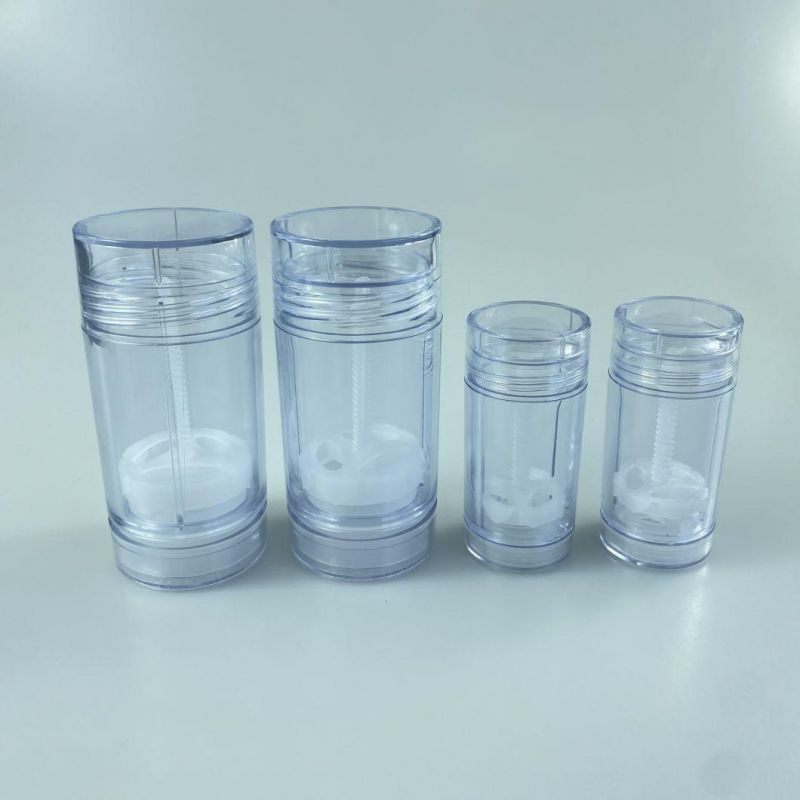 30g50g75g as Plastic Transparent Deodorant Bottle Straight Round Rotating Deodorant Bottle at The Bottom of The Bottle