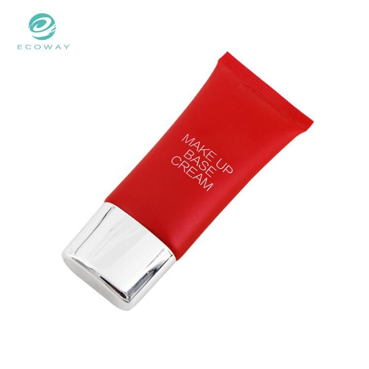 30g Red Text Silkscreen Plating Flat Screw Cap Bb and Cc Cream Cosmetic Tube