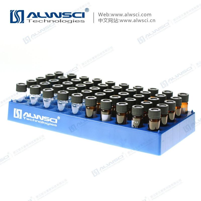 PP Vial Rack 50 Positions for 4ml Vials Blue Color