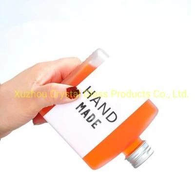 100ml 200ml 250ml Clear Square Fruit Juice Wine Milk Tea Beverage Glass Bottle