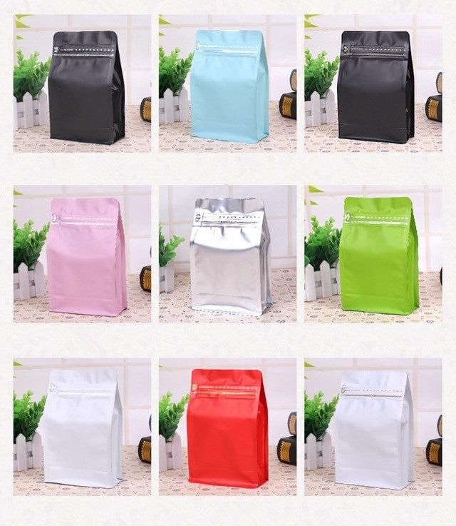 Custom Resealable Ziplock Stand up Pouch Kraft Paper Tea Coffee Snack Packaging Bag for Food with Window