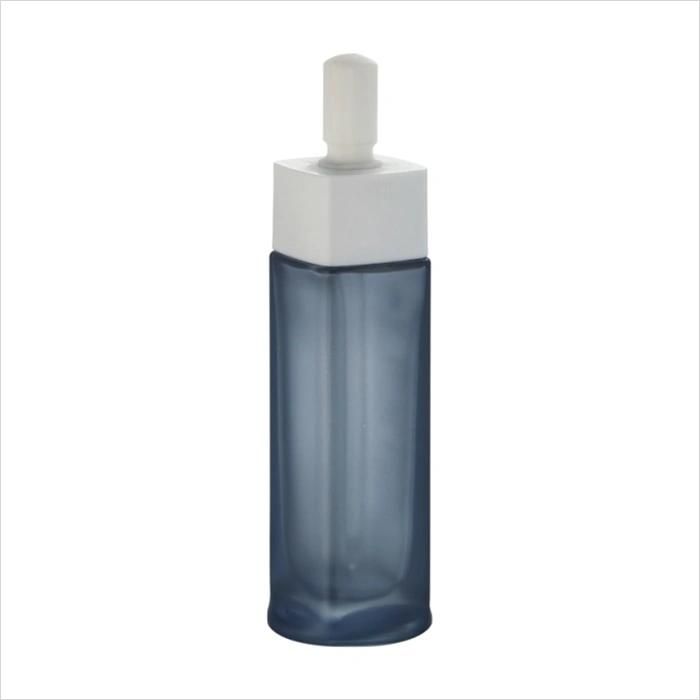 Custom Color Frosted Glass Dropper Bottle with Square Body for Personal Care Cosmetic Packing 30ml