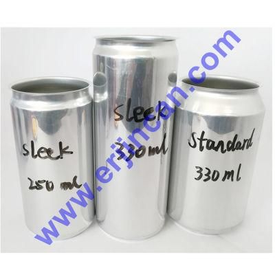 Sleek 355ml Custom Printed Aluminum Cans Container 12oz with 202 Sot Easy Open End