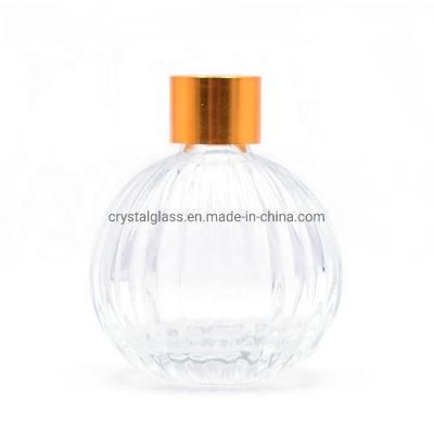 Empty Pumpkin Shape Clear Glass Reed Diffuser Bottle