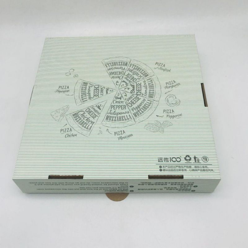 Food Grade Flute Corrugated Custom Printed Pizza Box